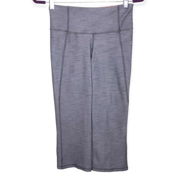 Lululemon Grey & Coral Tadasana Slit Crop Legging - Picture 2 of 8